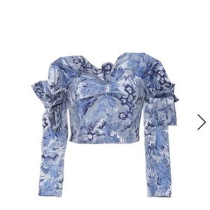 NWOT Alice McCall runway blue off the shoulder top